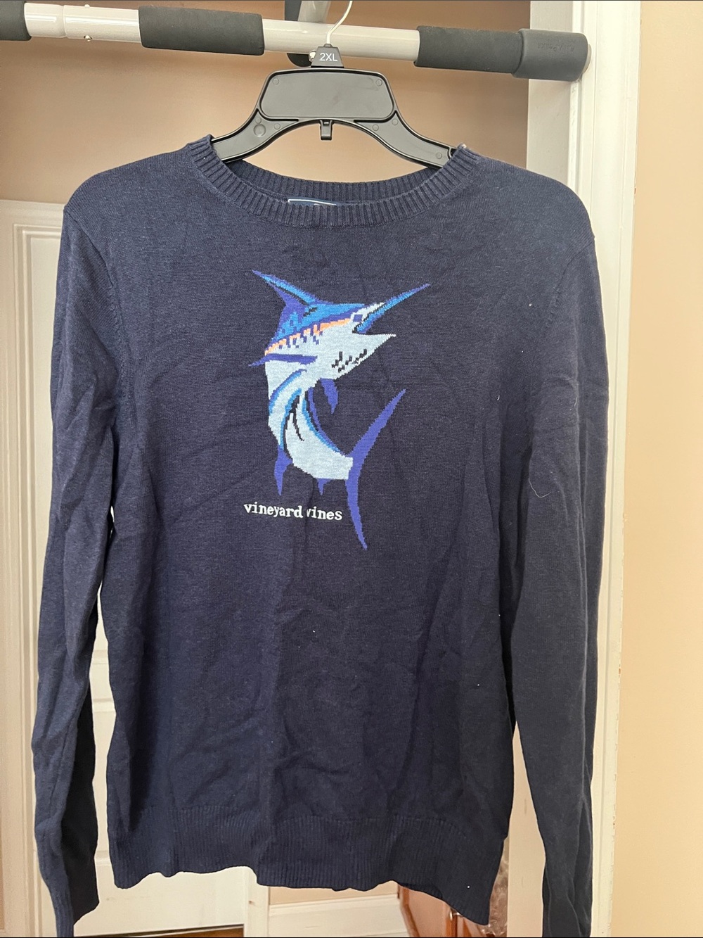 Vineyard Vines Navy Marlin Knit Pullover